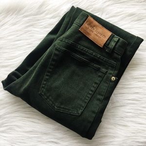 Vintage High Rise Ralph Lauren Forest Green Jeans